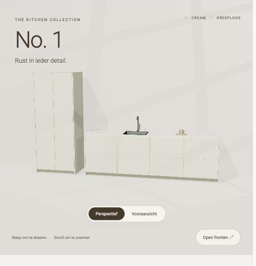 3D-configurator voor keukens, gebouwd met KroonIT Forma