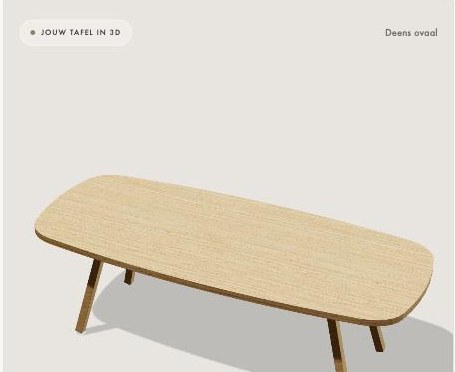 3D-configurator voor tafels op maat, gebouwd met KroonIT Forma
